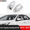 For Toyota Corolla E170 2014 2015 2016 2017 Chrome Car Rearview Mirror Cover Car Side Door Wing Mirrors Cap Overlay Accssories