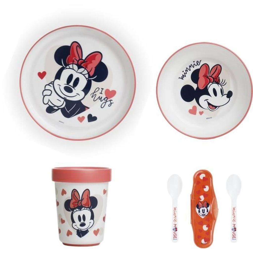 Pack repas 2eme âge THERMOBABY MINNIE - Assiette + bol + gobelet + set de 2 cuilleres