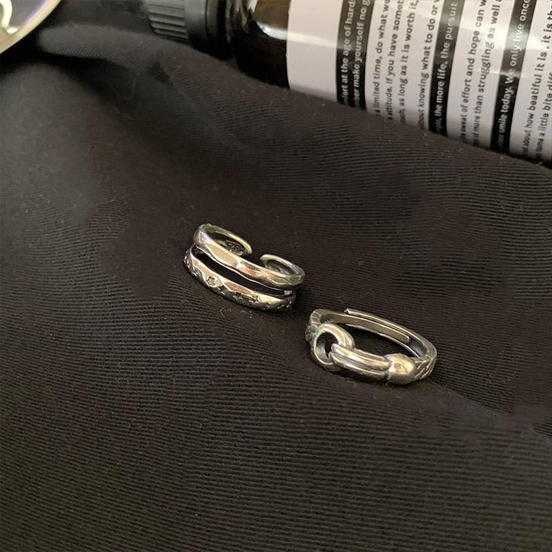 Vintage Inspired Double Layer Hollow Design Adjustable Ring For Women Chic Fashion Jewelry