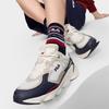 FILA Simple Thick Sole Height Increasing Low Top Casual Shoes Men sneaker White Brown F12M422111FSP