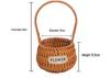 Handcrafted Bamboo and Rattan Flower Arrangement Basket for Flower Girls