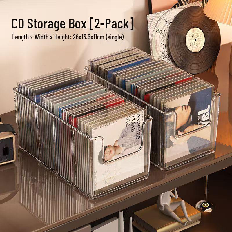 Schreibtisch-Aufbewahrungs- und Ausstellungsbox für CD und Schallplatten