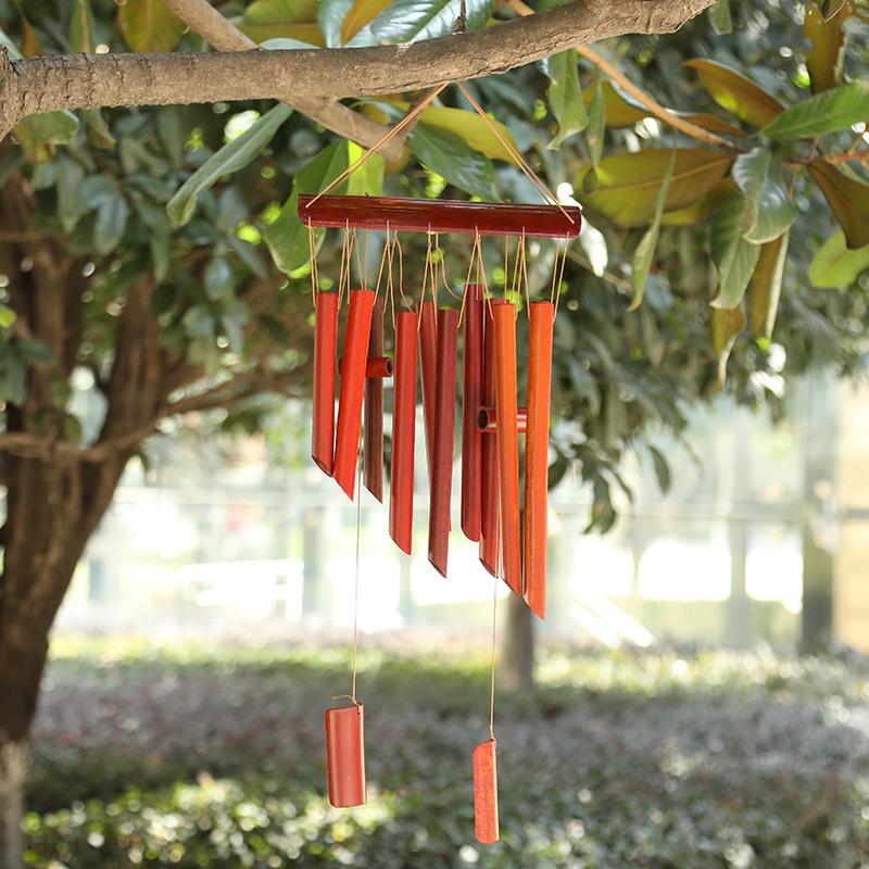 Bamboo Wind Chime Hanging Modern Natural Sounds Gift Hanging Bell Wind Bell For Room Balcony Porch Indoor Decor