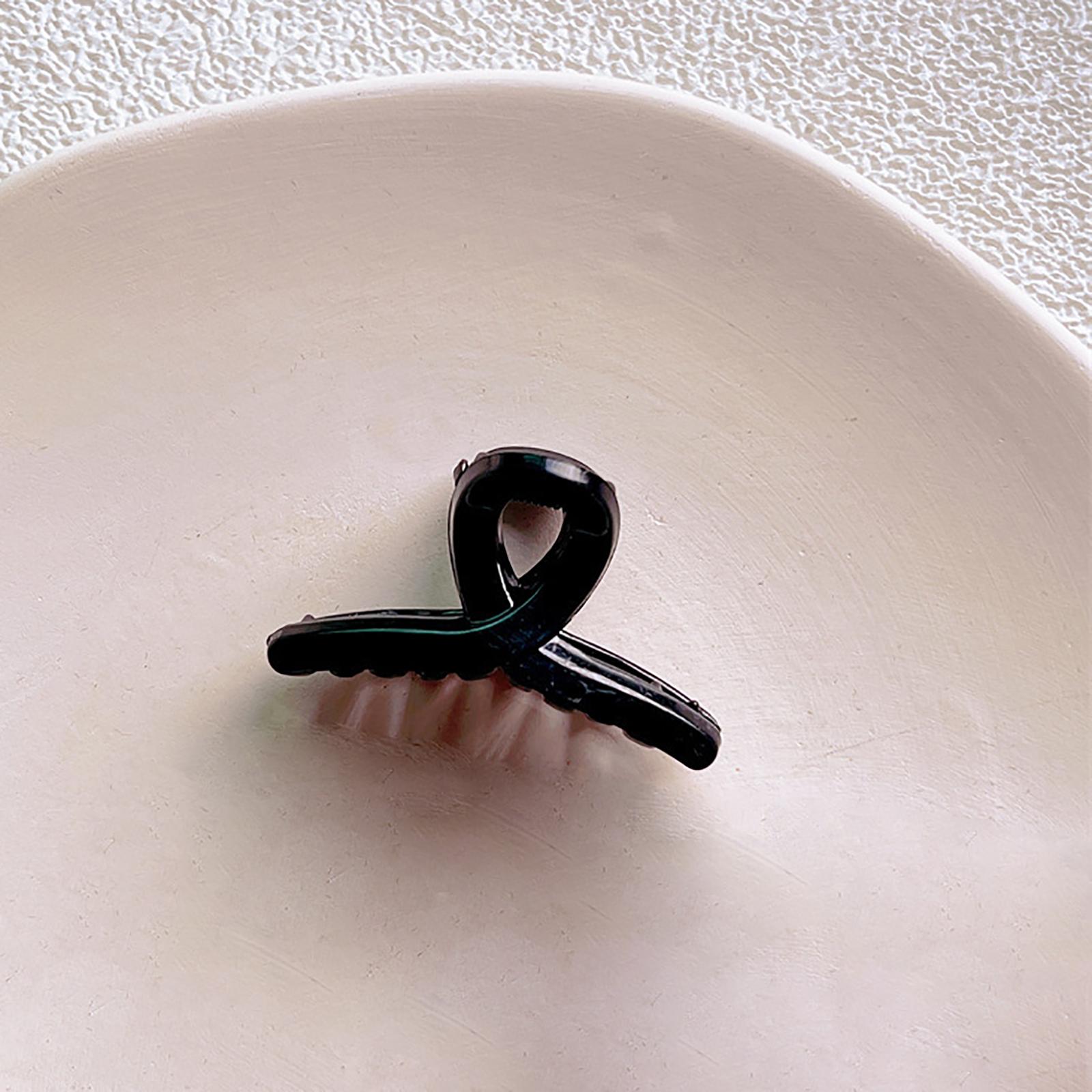 

Женский клип из сирсакера Черный бант Захват для волос Бант для волос Клип-акула Сетка Пузырь Захват Головной убор для девочки