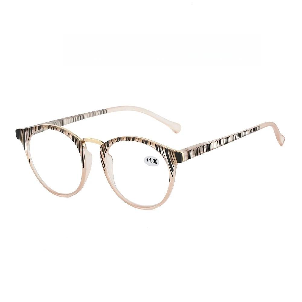 Fashion Photochromic Reading Sunglasses Neutral Retro Oval Frame Farsighted Glasses HD Anti-blue Light Color-changing Glasses
