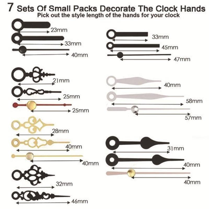 Wall Clock Movement Mechanism Replacement Repair Accessories Set Low Noise Movement 20mm Shafts Length for Home DIY