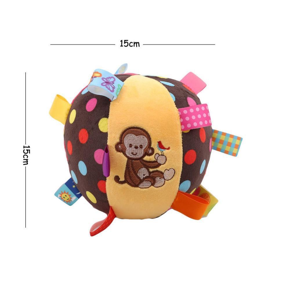 Colorful Children Ring Baby Ball Bell Music Cloth Sense Learning Toy Educational Cotton Hand Grab Ba