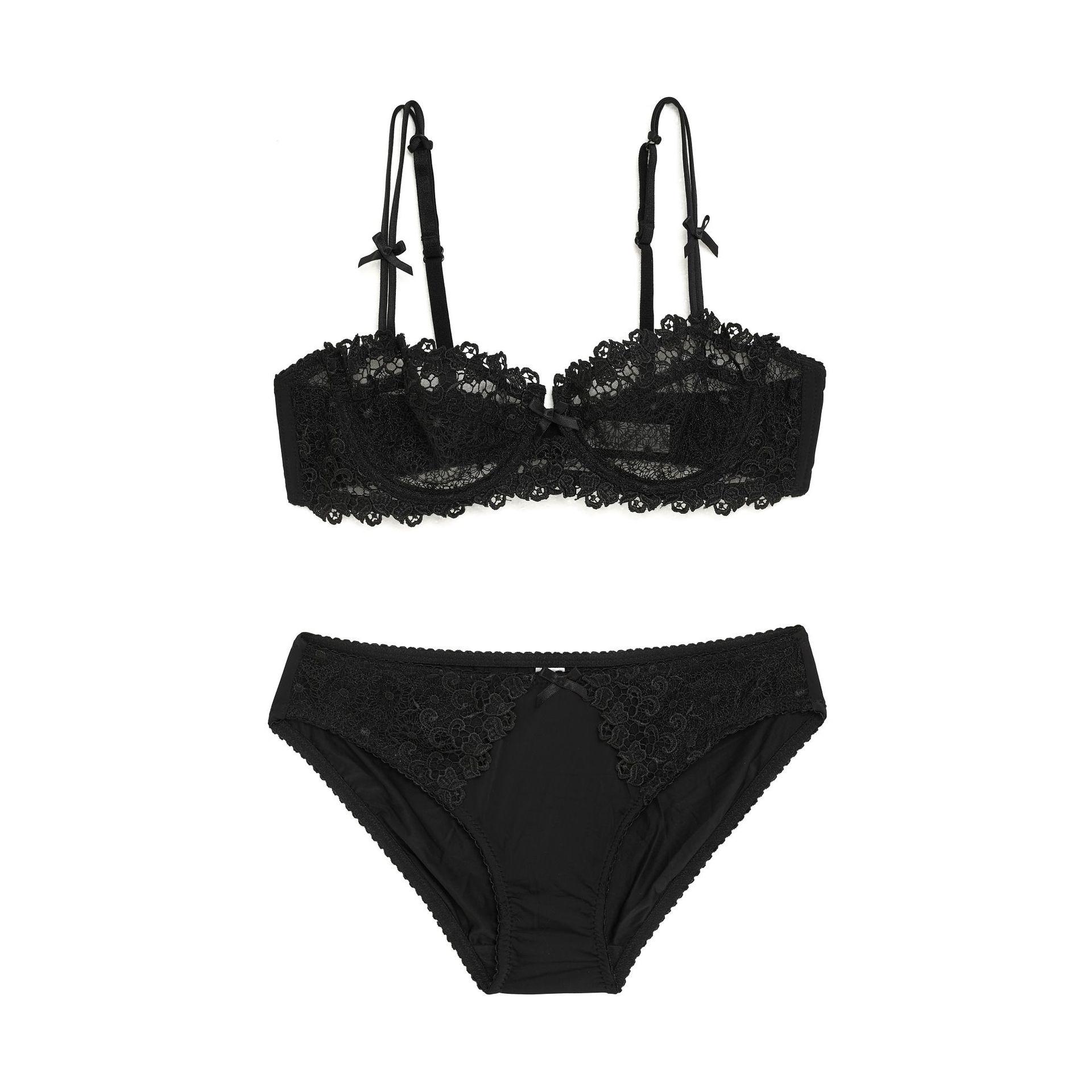 

Полчашки водорастворимого сексуального женского нижнего белья, кружевного ультратонкого бюстгальтера 85D чёрный