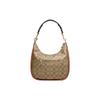 New COACH Jules Canvas With Pebbled Leather And Smooth Leather Handbag Shoulder Bag Crossbody Bag Large Size Women's Khaki CF350-IME7V