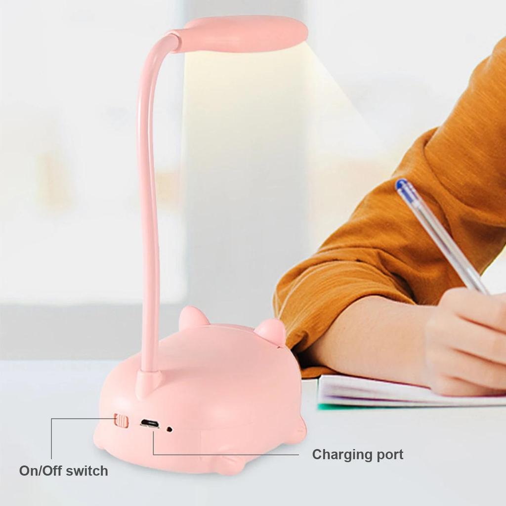 Cat Night Light Flexible Table Lamp Book Foldable Mini Creative Cute Rechargable Reading Study Cartoon Tabls Eye Protecting Desk