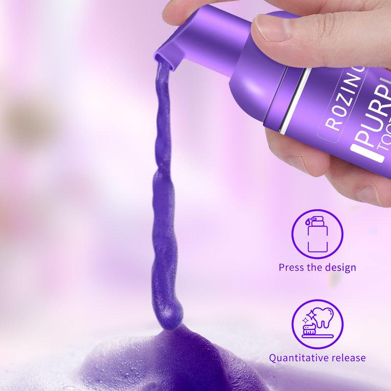 Purple V34 Toothpaste To Remove Oral Odor Purple Gel Teeth To Remove Yellow and Stains Toothpaste