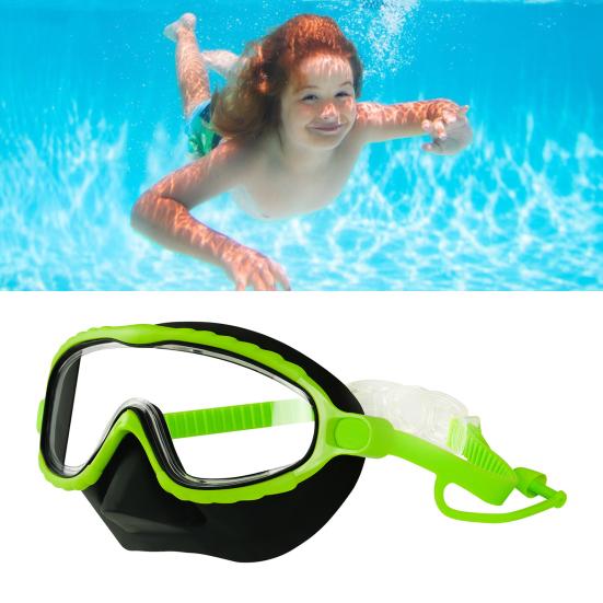 Kids Swim Goggles Anti-Leak Snork Face Guard with Nose Cover And Elastic Strap Anti-Fog UV Protection Swimming Goggles for Boys Girls Ages 3-15