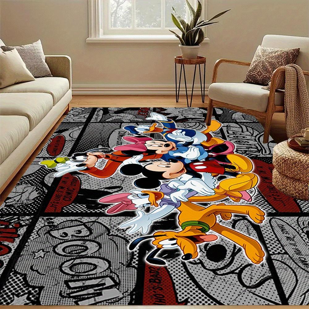 1pc Mickey-Mouse-and-Minnie-(20)_01 Carpet Area Rug, Bedroom, and Playroom Durable, Stain-Resistant, and Easy To Clean, Living Room