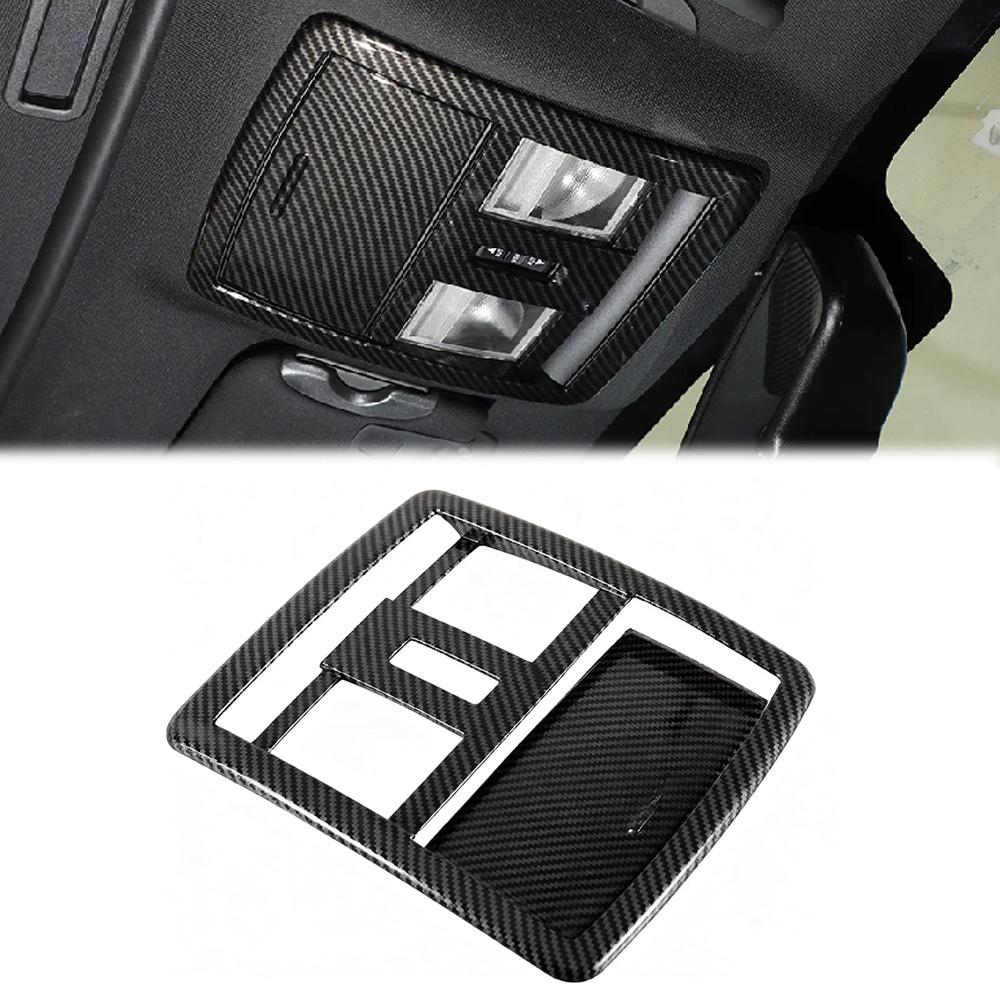 Kohlefaser Leseleuchtenabdeckung Zierleiste für Dodge Challenger 2010+ Auto Innenraum Dekoration Abdeckung Kohlefaser Zubehör