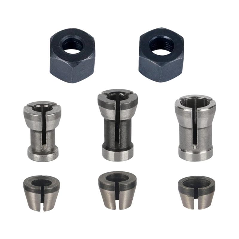 Multiple Size Compatible Router Collet Adapter Fit Various Engraving Tool and Bit for Flexible Woodworking Applications