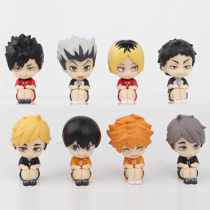 Haikyuu!! Kageyama & Hinata Q Version Figure Set - 8 Sitting Pose Variants