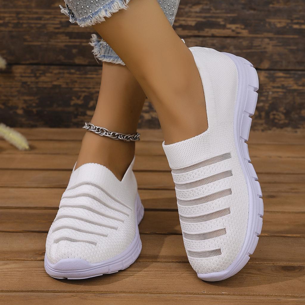 Mode Damen Mesh Freizeitschuhe Leichte Atmungsaktive Weiche Sohle Sneaker für Damen Übergröße Sommer Bequeme Slipper zum Gehen
