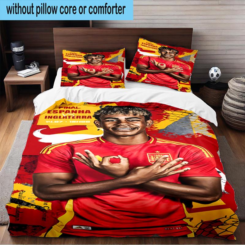 Set Biancheria da Letto 3 Pezzi Football Spirit Ya-mal, Include 1 Copripiumino e 2 Federe Perfetto per Camera da Letto, Dormitorio, Regalo di Natale per Fan