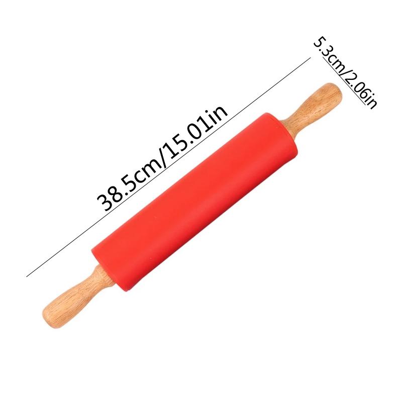 Silicone Rolling Pin Non-stick Surface Meets Human Design Handle Dough Making Baking Kitchen Tools Perfect Gift for Bakers