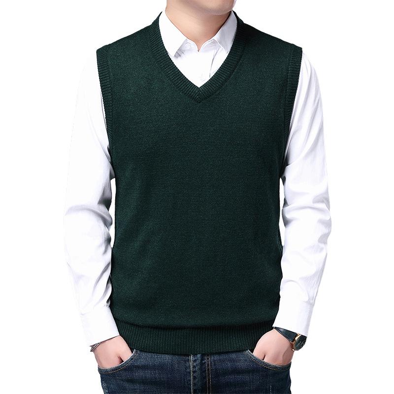 Men's Casual Sweater Vest Warm Comfortable Autumn Winter Outerwear Knitted Sweater