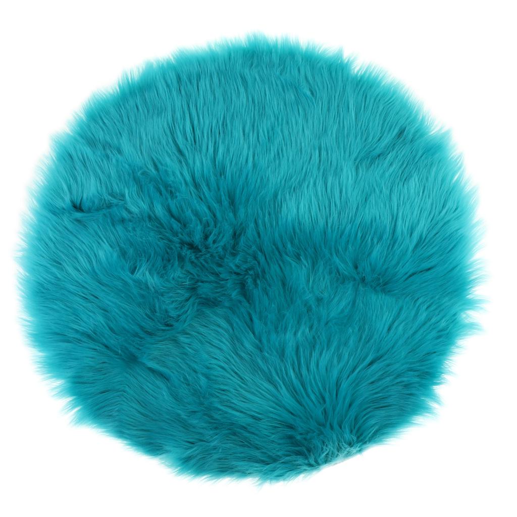 Round Fake Wool Shaggy Rug Carpet Floor Mat for Home Decor Pink buy