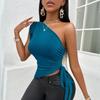 Women's New Style Ladies Elegant Commuting Solid Color Angled Shoulder Knot Lace Slim Fit