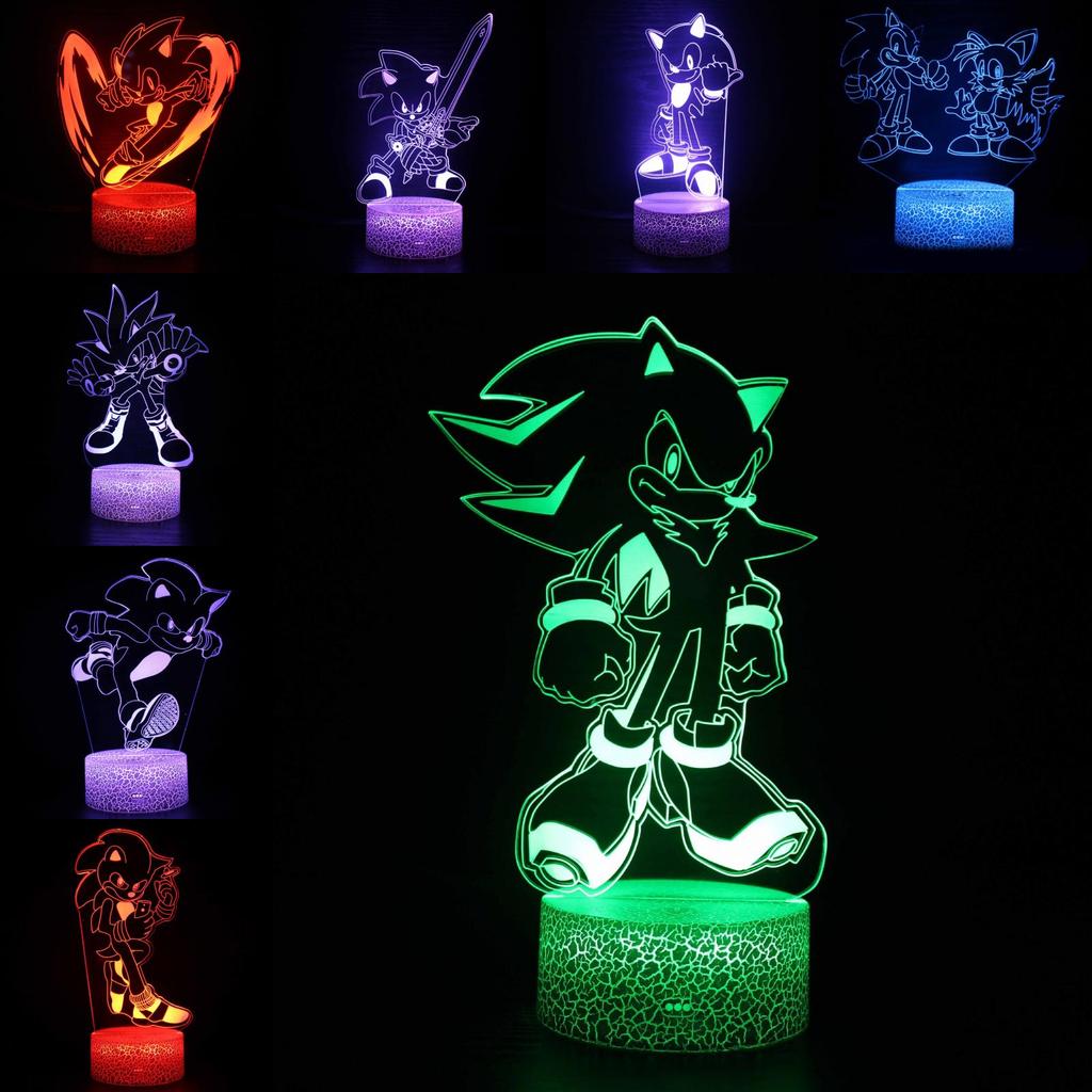 Sonic Series 3d Touch Control Colorful Night Light Ideal For Kids And Adults Gifts