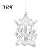 Shiny Simulated Glass Charms Faux Crystal Christmas Ornaments, Clear Acrylic Reindeer/Bell/Wreath/Wine Winter Hanging Tree Decorations Wonderland