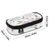 Pencil Bag Lightweight 300D Polyester Secure Zipper Closure with Mesh Pocket Removable Divider and Pen Slots for Classroom Use