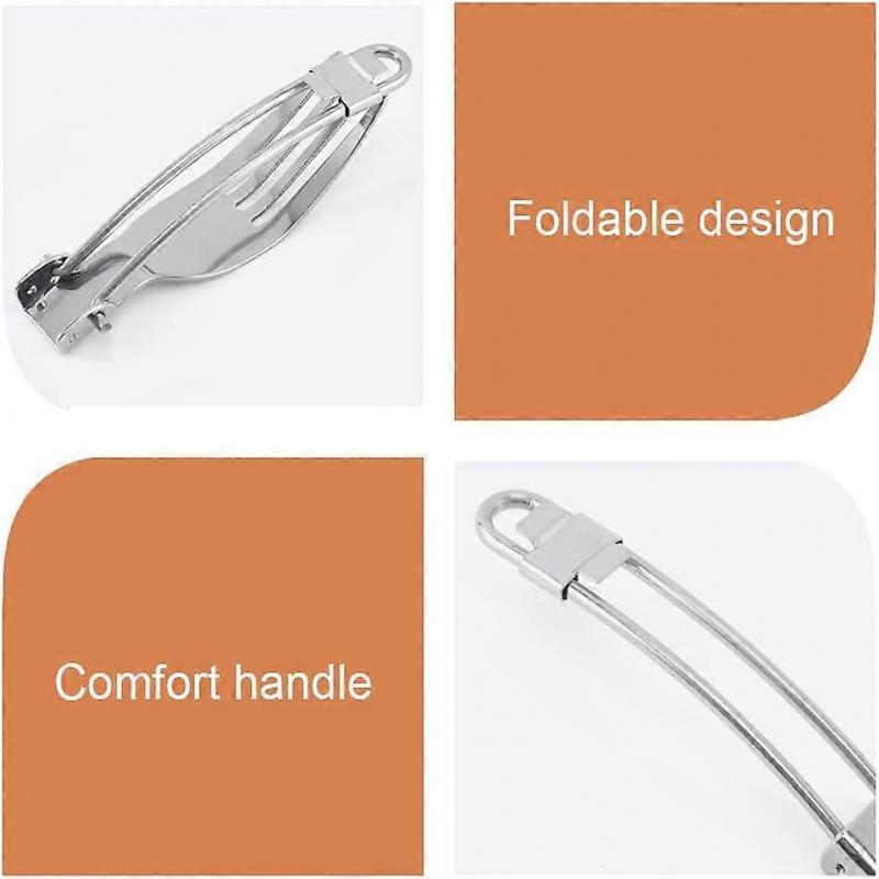 2 Sets (6 Pieces) Foldable Stainless Steel Cutlery Set Portable Cutlery with 2 Storage Bags for Picnic Hiking Camping Travel