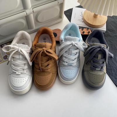 Board Shoes Women's Shoes Spring and Autumn Spring New Fashion Versatile Casual Trendy Shoes Thick Sole Heightening Casual Shoes 5018