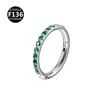 Titanium Rhinestone Nose Ring/Earring (6-12mm)