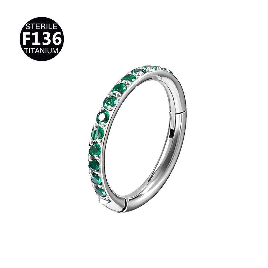 Titanium Rhinestone Nose Ring/Earring (6-12mm)