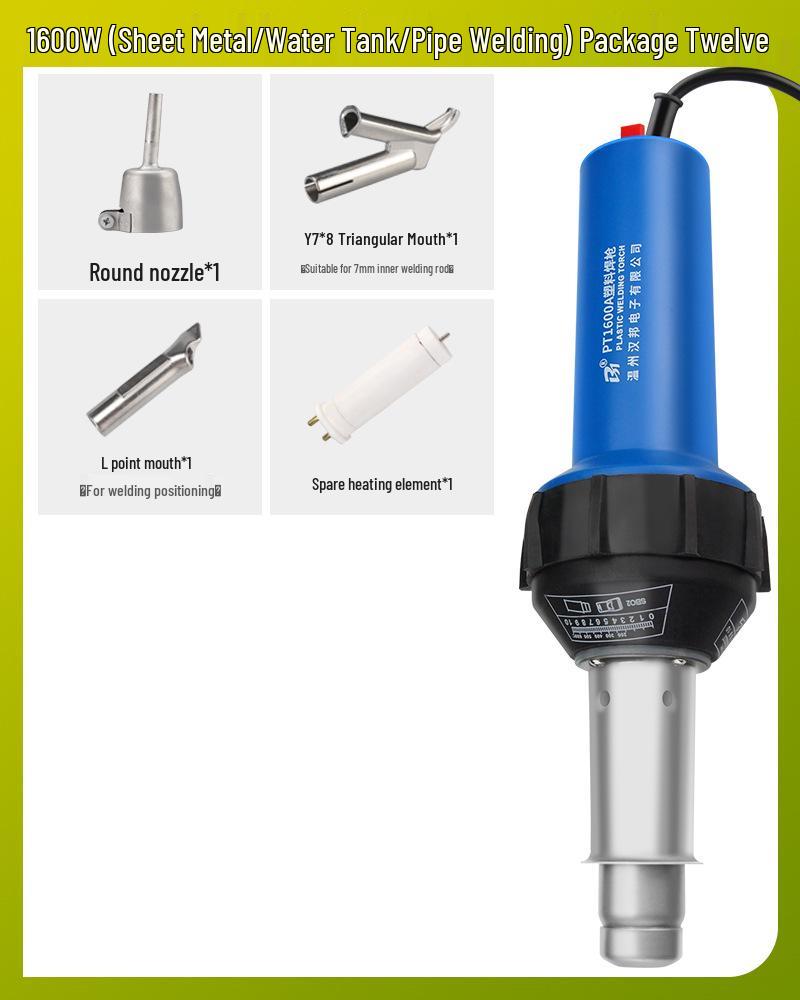 High-Power Plastic Welding Gun: Hot Air Tool for PVC Flooring, Leather, PP Sheets, PE Pipes, and PPR Plastics