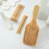3pcs Practical Bamboo Paddle Brush and Comb for Effortless Styling and Scalp Health Suitable for Various Hair Type
