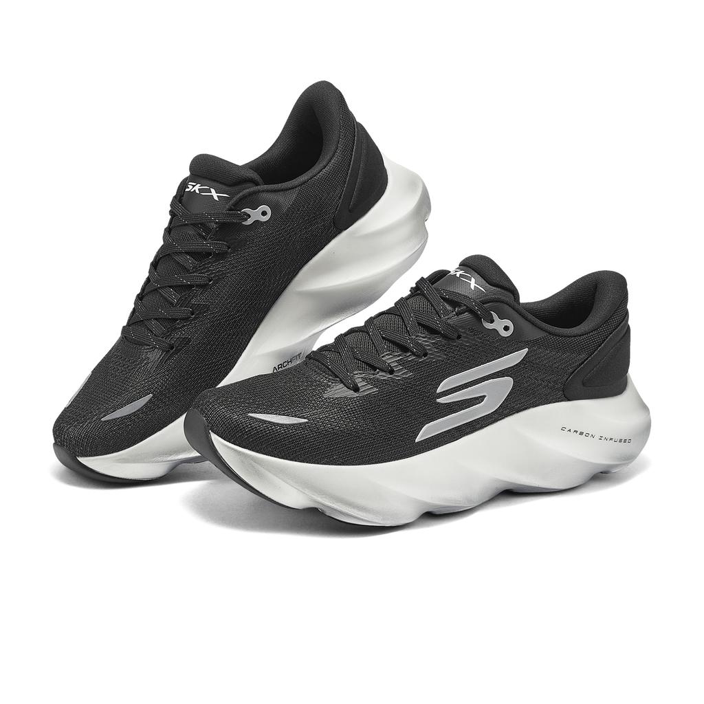 Skechers Men Lightweight Cushioning Supportive Running Shoes Men Sneaker Black White 246210-BKW