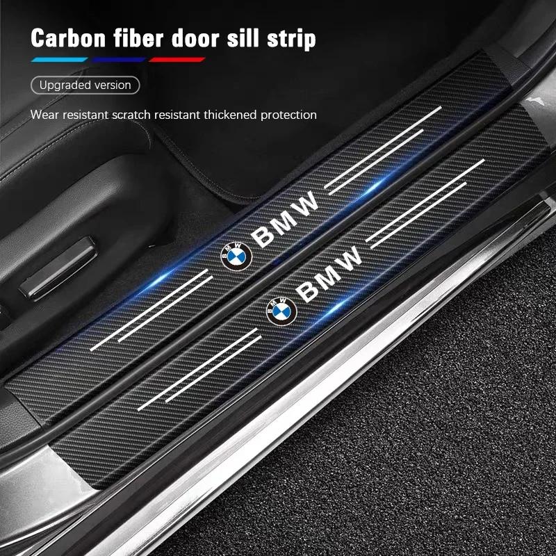 BMW Car Threshold Strip Anti Stepping Leather Protective Sticker For BMW E46 E90 E60 F30 F10 X1 X2 X3 X5 X4 X6 X7 G30 G20 G32 DZ0