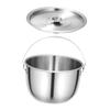 Cooking Pot,Stainless Steel Camping Pot,Accessories,Soup with Handle and Lid Portable for Party Home Camping Commercial