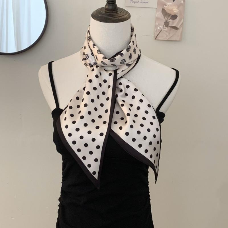 Silk Scarf, Long Strip, Versatile Shirt, Neck Protection, Scarf, Silk Scarf, Multi-purpose Headscarf, Headband, Hair Tie, Decorative Waist Belt.