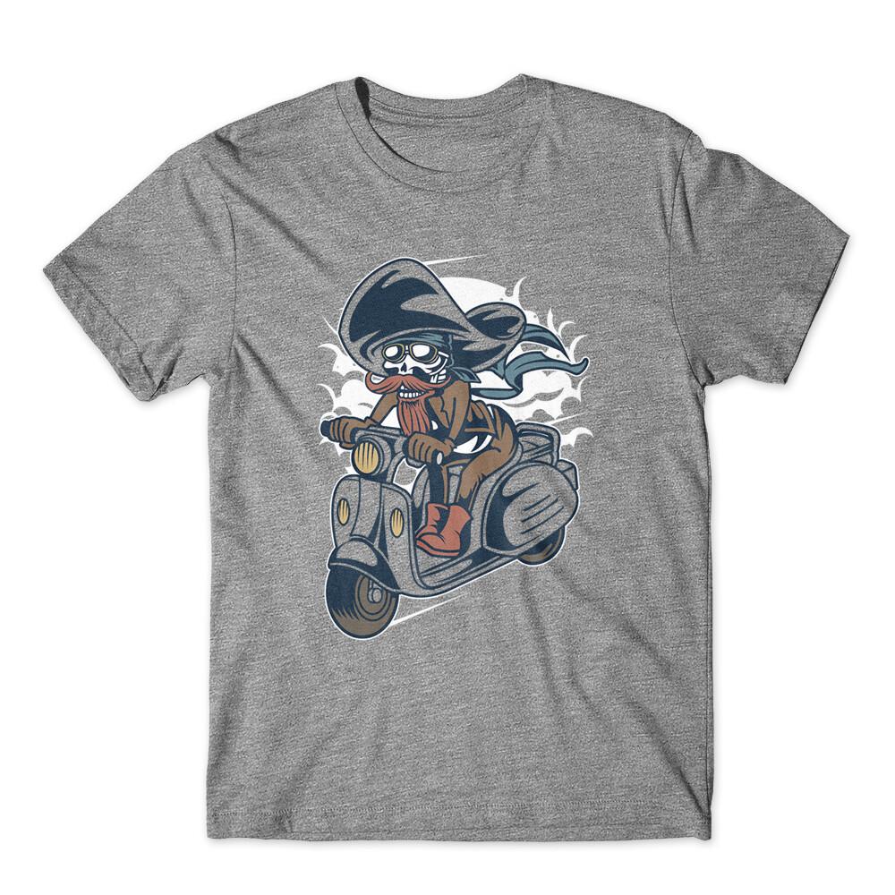 Pirate Scooter T-Shirt 100% Cotton Premium Tee NEW