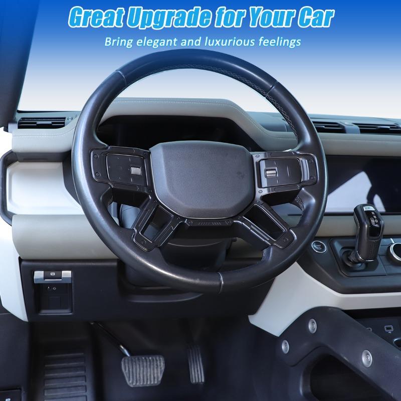 Car Steering Wheel Decoration Cover Trim Frame Sticker For Land Rover Defender 90 110 130 2020-2025 Interior Accessories