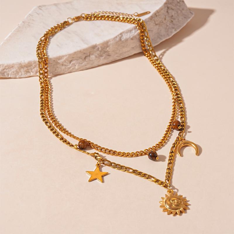 Medieval Style Metal Love Conch Necklace Light Luxury Niche Exaggerated Clavicle Chain Personality Design Necklace