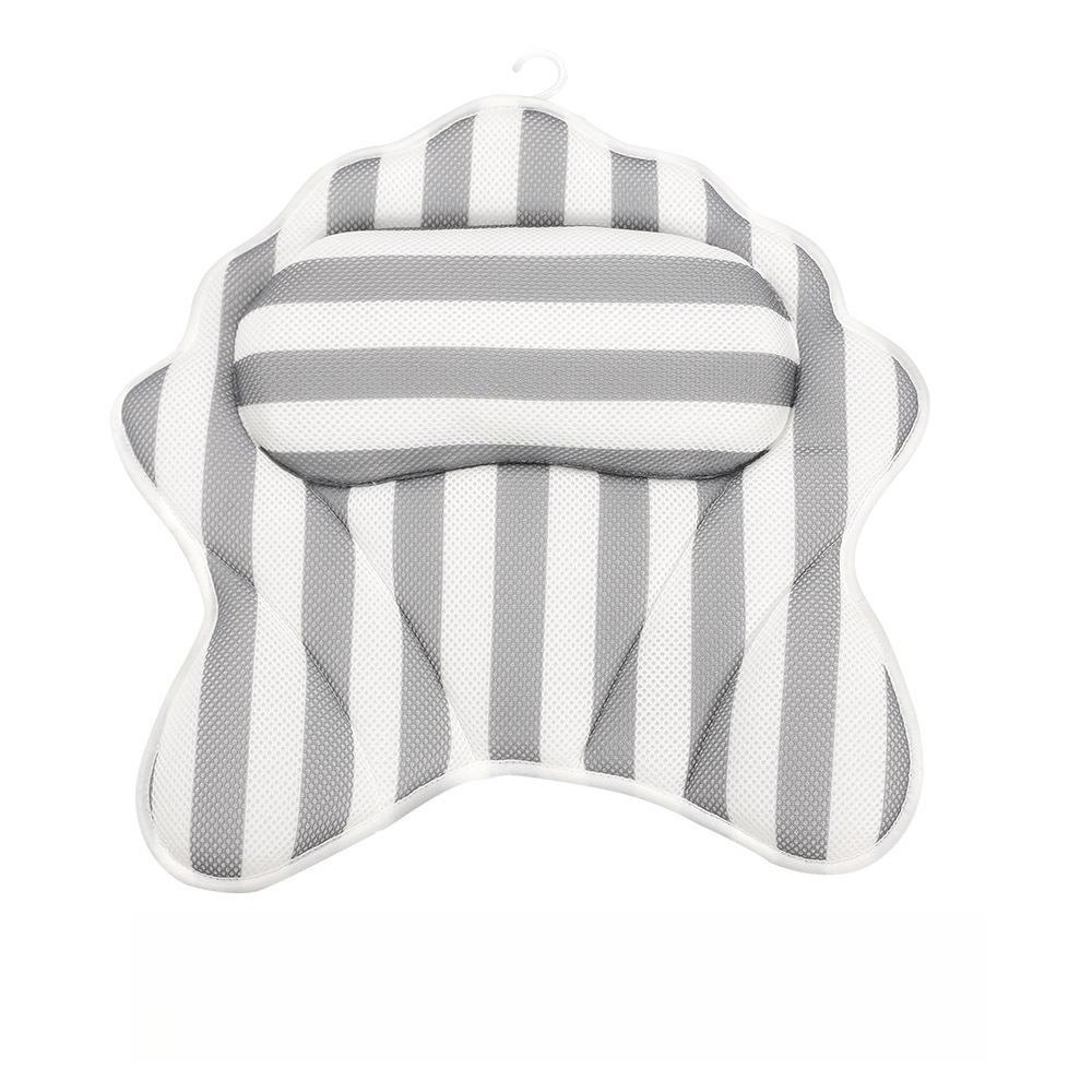 

Mesh Starfish Bathtub Pillow- Machine Washable Bath Headrest Cushion for Spa Shower Ergonomic Backrest Breathable Shell Design белый