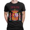 Unique SPAIN Flag TShirt for Men Crew Neck Pure Cotton T Shirt  Short Sleeve Tees Plus Size Clothing