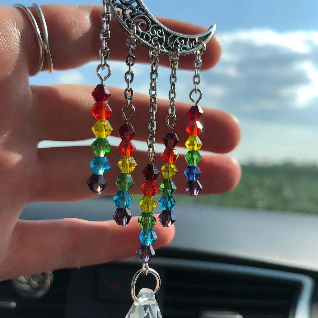 1Pc Crystal Prism Light Catcher, Beaded Prism, Window Decoration, Wedding, Garden, Porch Decoration, Car Decoration, Ideal Gift for Friends