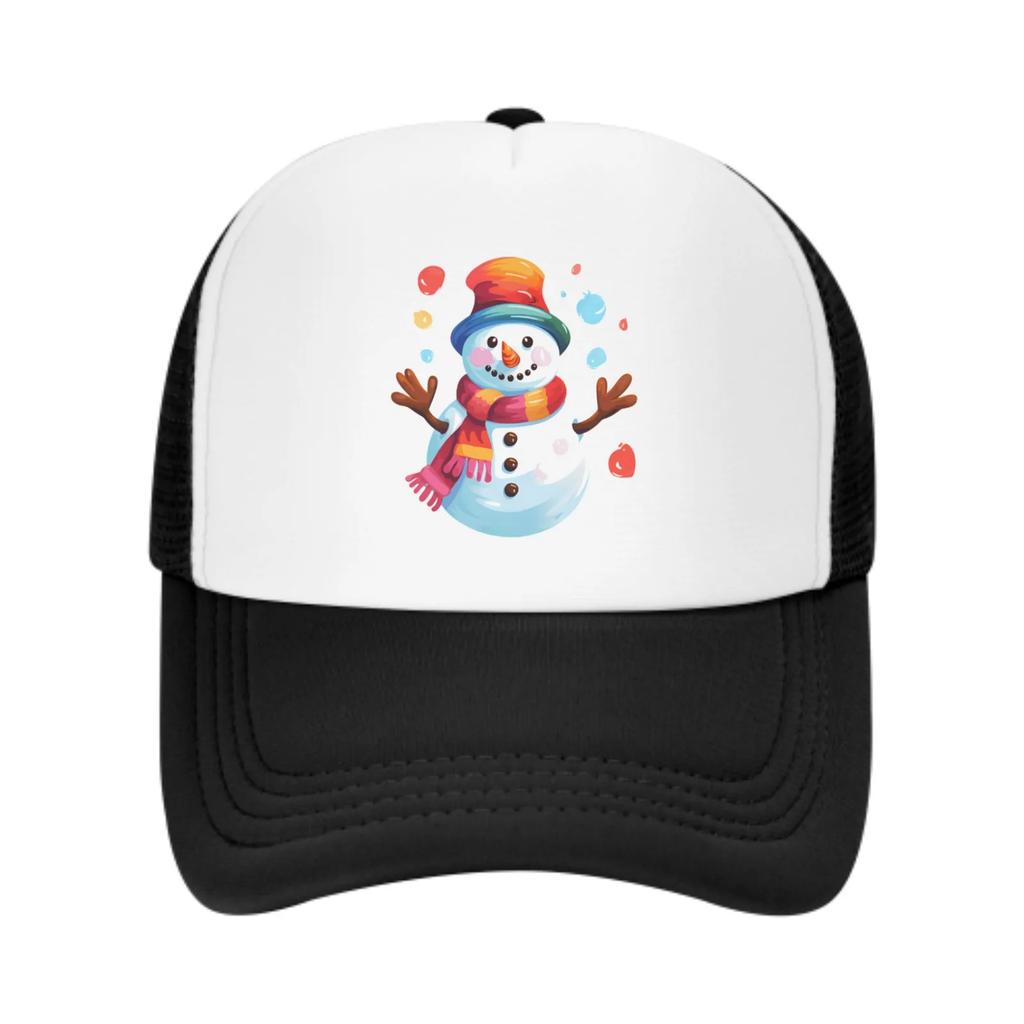 Winter Colored Snowman Summer Leisure Sports Daily Sun Hat Fishing Outdoor Mens and Womens Truck Caps Fashion