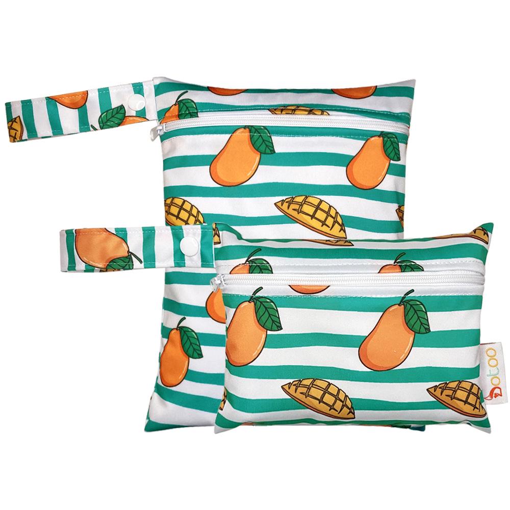 Waterproof Cartoon Print Washable Baby Diaper and Storage Organizer Bag
