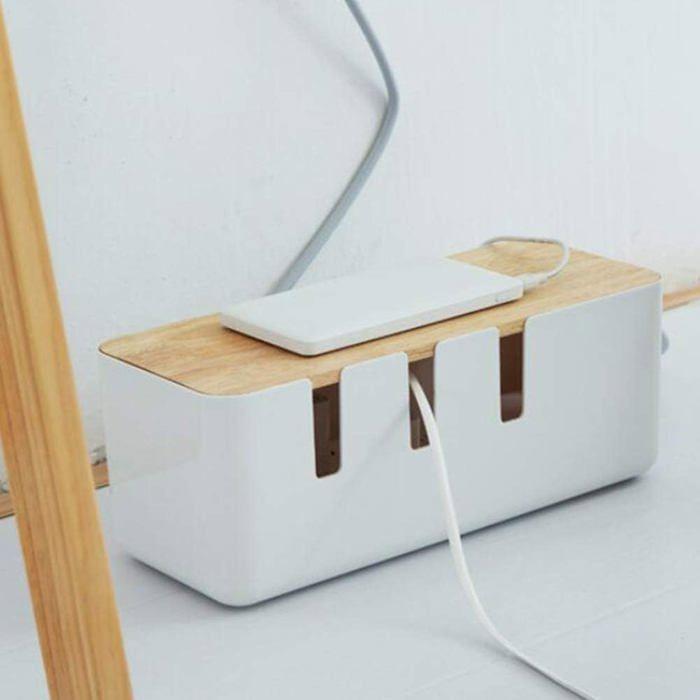 Boîte de rangement de câbles, boîte de câbles pour multiprises, cache les cordons électriques des téléviseurs, des ordinateurs