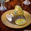 BEPAN 1PC Enamel Color Household Small Teacup Chinese Bone China Milk Tea Cup Tall Supply Bowl Ceramic Gorgeous Style Household Goods
