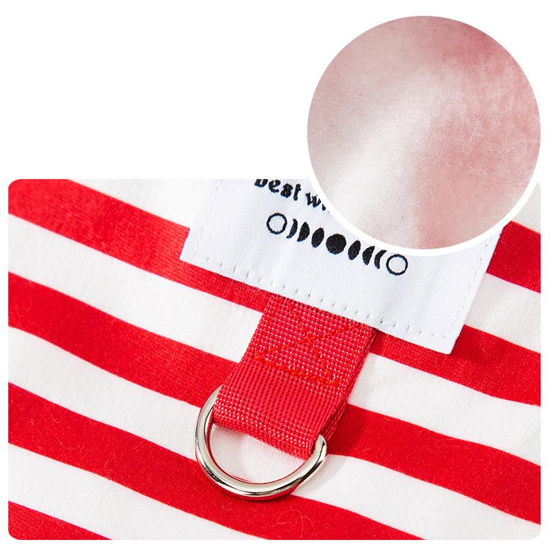 Zimowe Ubranka dla Małych Psów Pet Pasiasta Bawełniana Bluza Ciepła Bluza z Kapturem dla Szczeniaka z D-ringiem Płaszcz na Zimną Pogodę Ubrania dla Kota